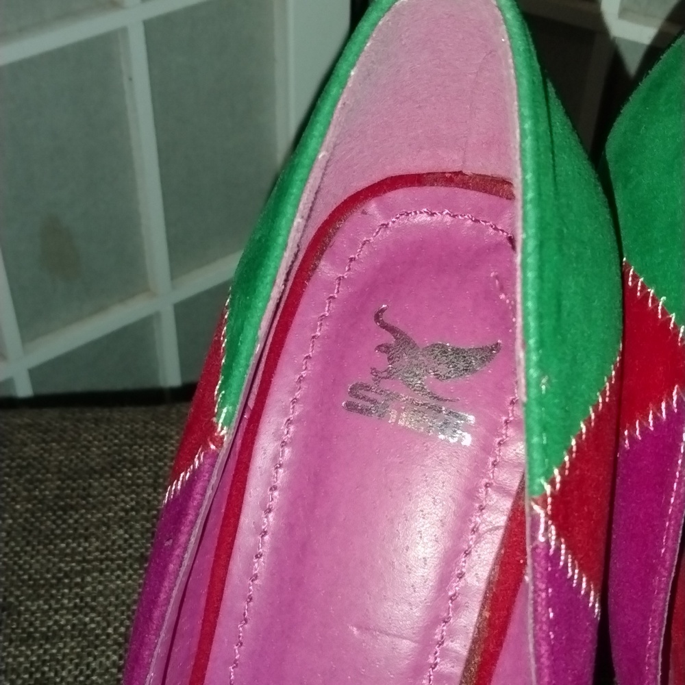 Colorful Patchwork Women's Heels - image 7